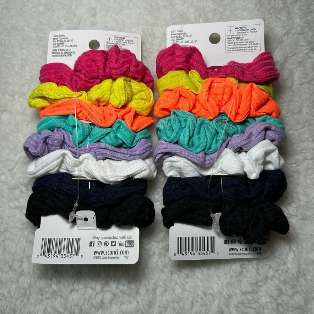 Scunci The Original Colored Scrunchies 2 Pack NEW